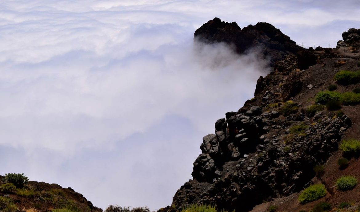 Blick von ganz oben. Über den Wolken von La Palma auf dem Roque des los Muchachos.