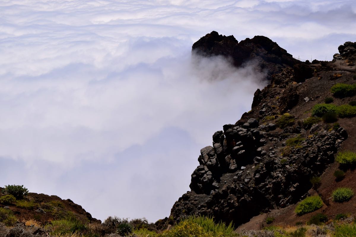Blick von ganz oben. Über den Wolken von La Palma auf dem Roque des los Muchachos.