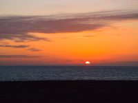 Toller Sonnenuntergang am ersten Abend am Strand von Puerto de Tazacorte.